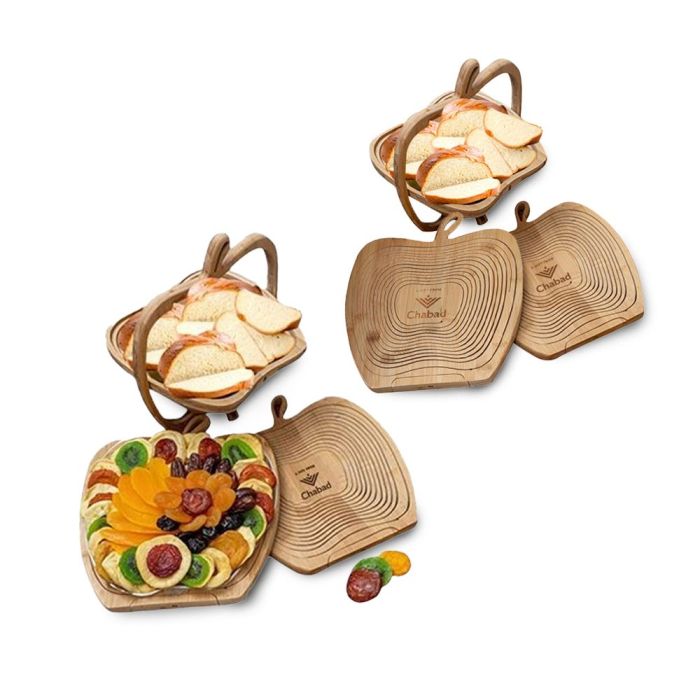 Apple-shaped tray for Shluchim Rosh Hashanah gifts