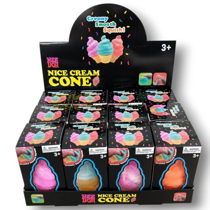Empty NeeDoh Ice Cream Cone squeeze toy packaging boxes