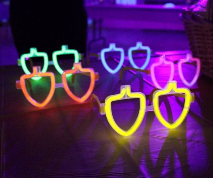 Glow in the Dark Chanukah Glasses | Dreidel Party Favor