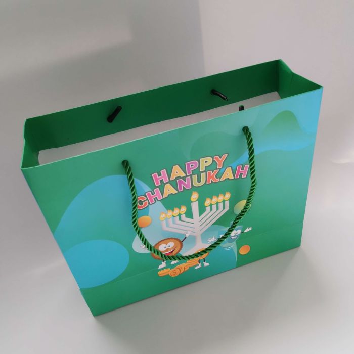 Chanukah Green Gift Bags for sale