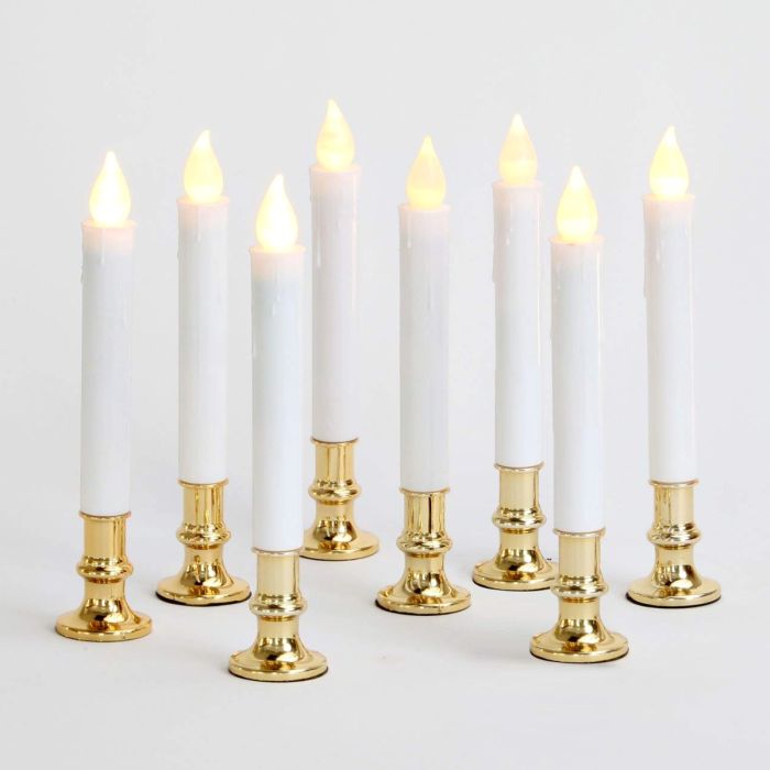 Flickering White LED Candle for Shabbos Lighting