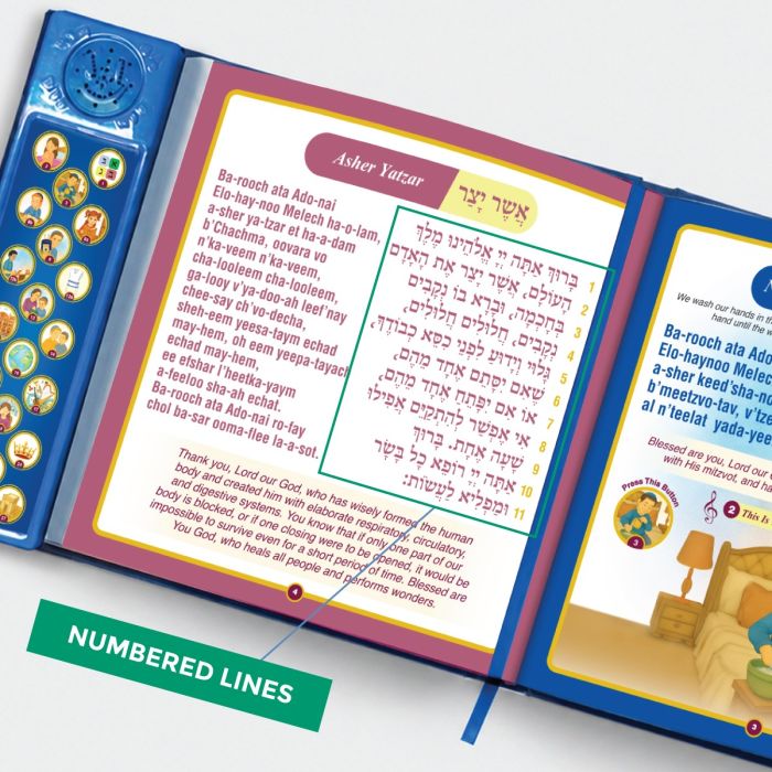 Laminated Blue Hardcover Sing-Along Talking Siddur with Sound Track