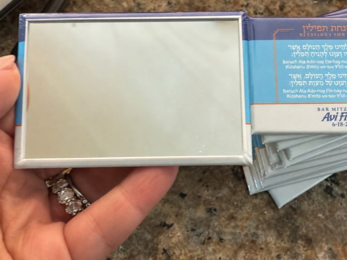 Blessings for the Tefillin - Custom Mirror