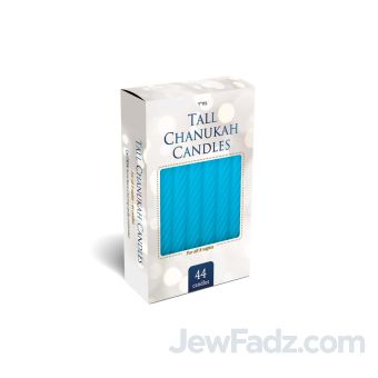 Taller Light Blue Chanukah Candles