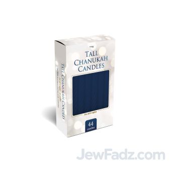 Tall 5" Navy Blue Chanukah Candles - [Order In Case Inc.]
