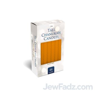Taller Orange Chanukah Candles