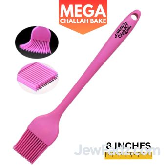 Pink w/ Black Logo - Mega Challah Bake Silicone Egg Brush