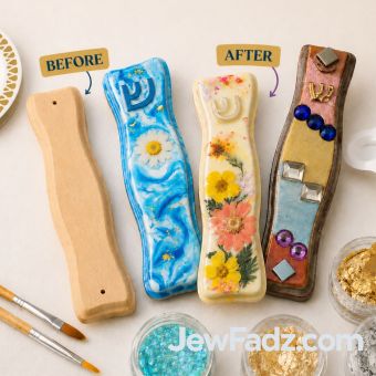 Decorate Your Own Wooden Mezuzah Case