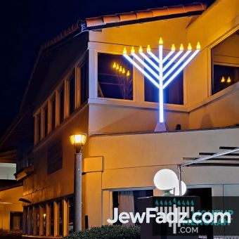 7 Feet | Model 2.4 Outdoor LED Menorah – Large Electric Menorah for Hanukkah at LightUpMenorah.com