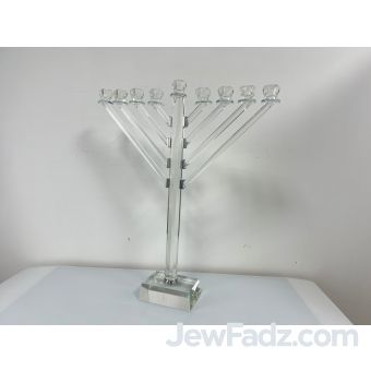 Larger Crystal Menorah with Engraving