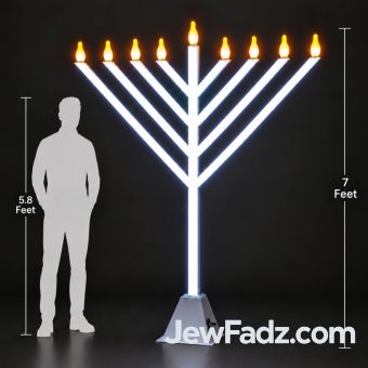 7 Feet Outdoor LED MENORAH™ by MENDY GANSBURG - LIGHTUPMENORAH.com