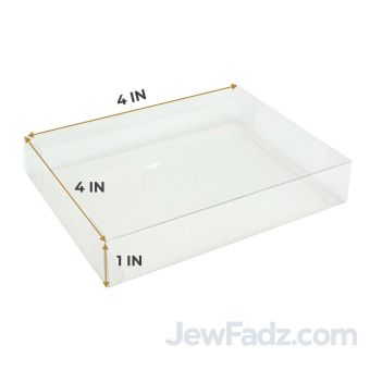 4x4x1 Clear White Gift Packing Box
