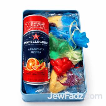 Smaller FILLED Happy Purim Shaloch Manos Tin (Option to ship individually to recipient)
