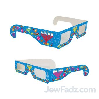 3D Lens Glasses - See the Menorahs when you look at lights! - Ships from NJ
