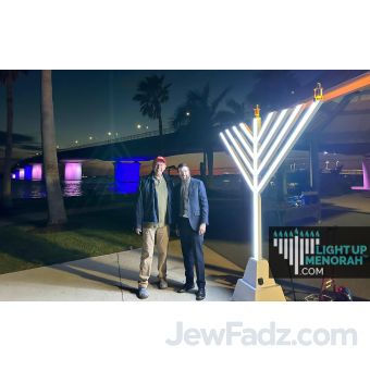 8 Feet Model 2.4 Outdoor LED MENORAH by GANSBURG - LIGHTUPMENORAH.com - MOST POPULAR