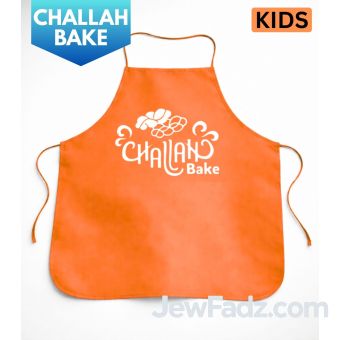 Orange - Nonwoven Kids Challah Bake Apron