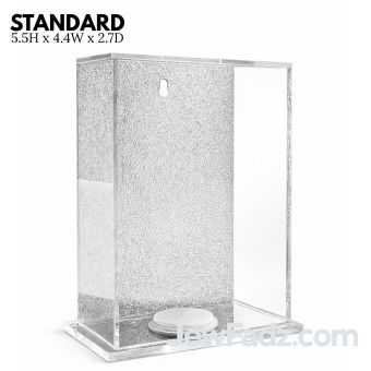 Silver - Lucite Acrylic Tzedakah Box - Without logo