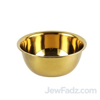 Gold Stainless Steel 5QT Mixing Bowl for Baking & Cooking