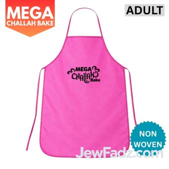 Pink - Nonwoven Adult Mega Challah Bake Apron