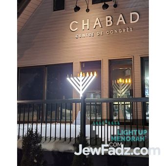 6.4 Feet Outdoor LED MENORAH by MENDY GANSBURG - LIGHTUPMENORAH.com