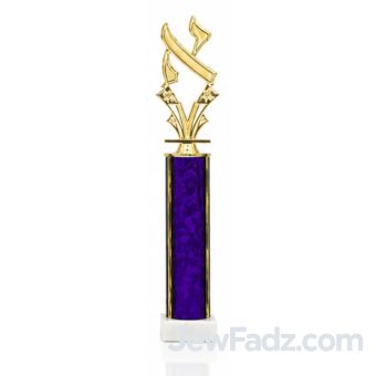 Purple - Hebrew School Graduation Aleph Trophy (Size: 12.25")