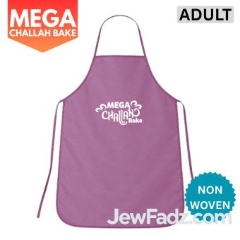 Purple - Nonwoven Adult Mega Challah Bake Apron