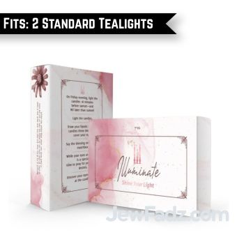 Empty Pink Neshek Box for 2 Standard Tealights