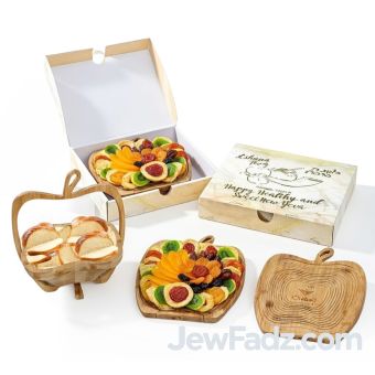 Apple Shaped Tray - A Gift From Chabad / Shana Tova - Empty, Filled & Direct-Ship Options