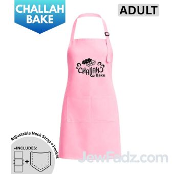 Pink - Cotton Adult Challah Bake Apron 