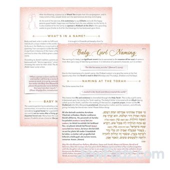 Laminated Baby Girl Naming Card
