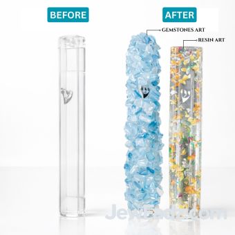 Clear Plastic Mezuzah Case - Paint & Decorate Your Own
