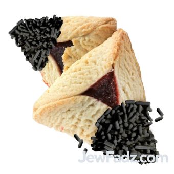 10lb Bulk Hamantashen (not individually wrapped) with Black Sprinkle Dairy-Free, Nut-Free approx 110-120 pieces