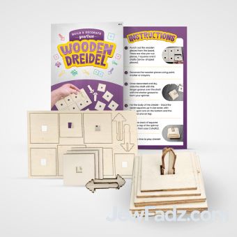 Create / Color your own Wooden Dreidel Traditional Style