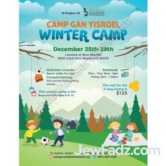Camp Gan Israel Flyer Design