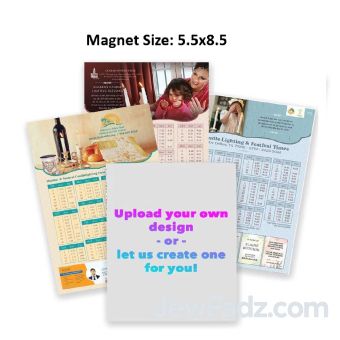 Magnet 5.5x8.5 – Candlelighting with ad - (or Upload your own / Create Custom)