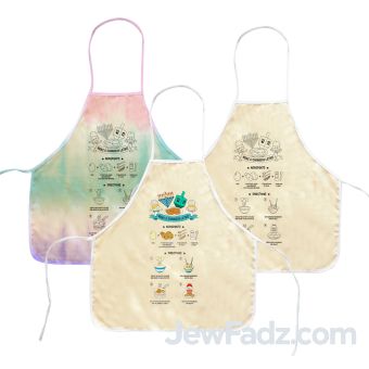 Color / Tie-Dye your own Chanukah Latke Apron!