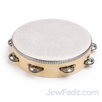 10 inch Wood Tambourines with sheepskin drum head - Ships from CA