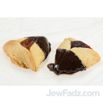 10lb Bulk Hamantashen (not individually wrapped) with Chocolate Dipped Dairy-Free, Nut-Free approx 110-120 pieces