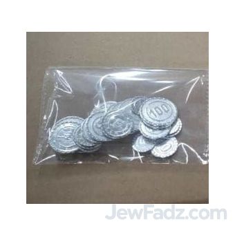 25 Plastic Coins - Silver