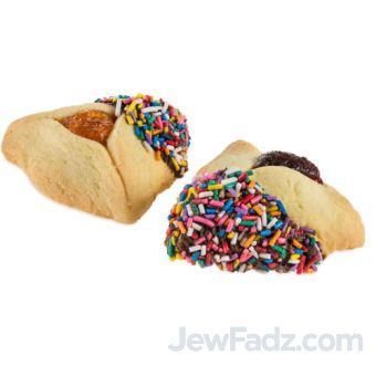 10lb Bulk Hamantashen (not individually wrapped) with Colorful Sprinkles Dairy-Free, Nut-Free approx 110-120 pieces
