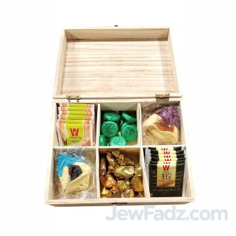 Filled Purim Tea Box - Elegant Option 2 SHIPPED INDIVIDUALLY TO ADDRESSES