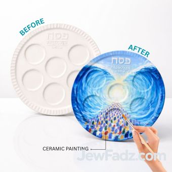 Ceramic Seder Plates - Ships from CA & NJ