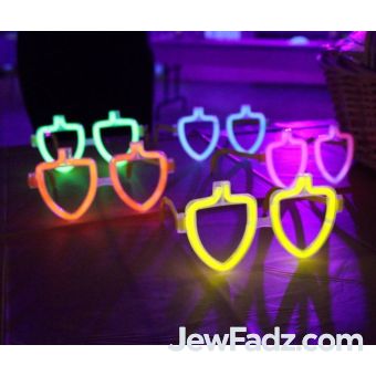 Glow in the Dark Chanukah Glasses | Dreidel Party Favor