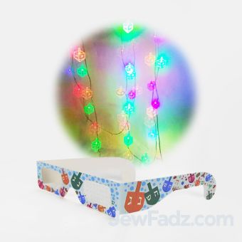 3D Lens Glasses - See the Dreidels when you look at lights!