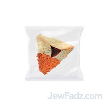 Orange Sprinkle Hamantashen Dairy-Free, Nut-Free - Indiv. wrapped (Min: 100)
