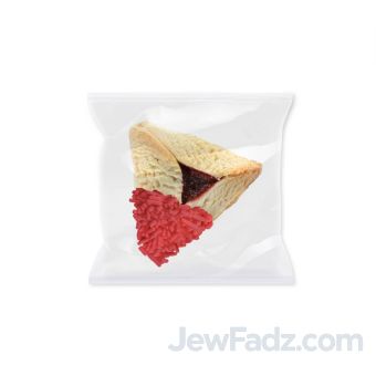 Red Crystal Sprinkle Hamantashen Dairy-Free, Nut-Free - Indiv. wrapped (Min: 100)