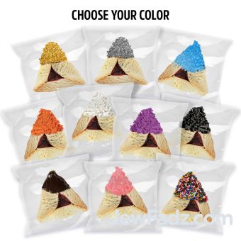 Choose Your Own Color Individually Wrapped Hamantashen - Dairy-Free, Nut-Free