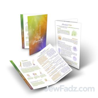 Laminated Havdalah Card & Guide - Colorful Version