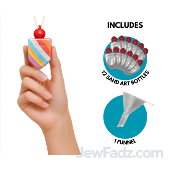 Dreidel Sand Art Bottle (Sand & Filling Sold Separately)