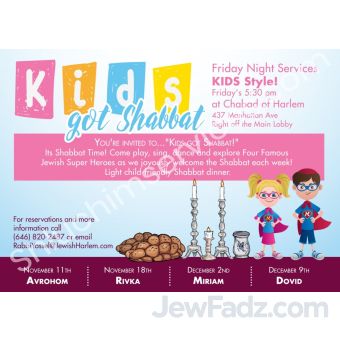 Kids Got Shabbat Postcard Design